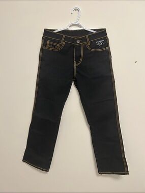 True Religion Dark Wash Contrast Stitch Jeans Y2K Men’s